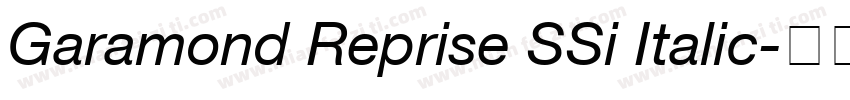 Garamond Reprise SSi Italic字体转换